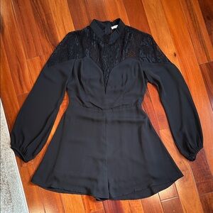 Elegant Black Lace Women's Romper